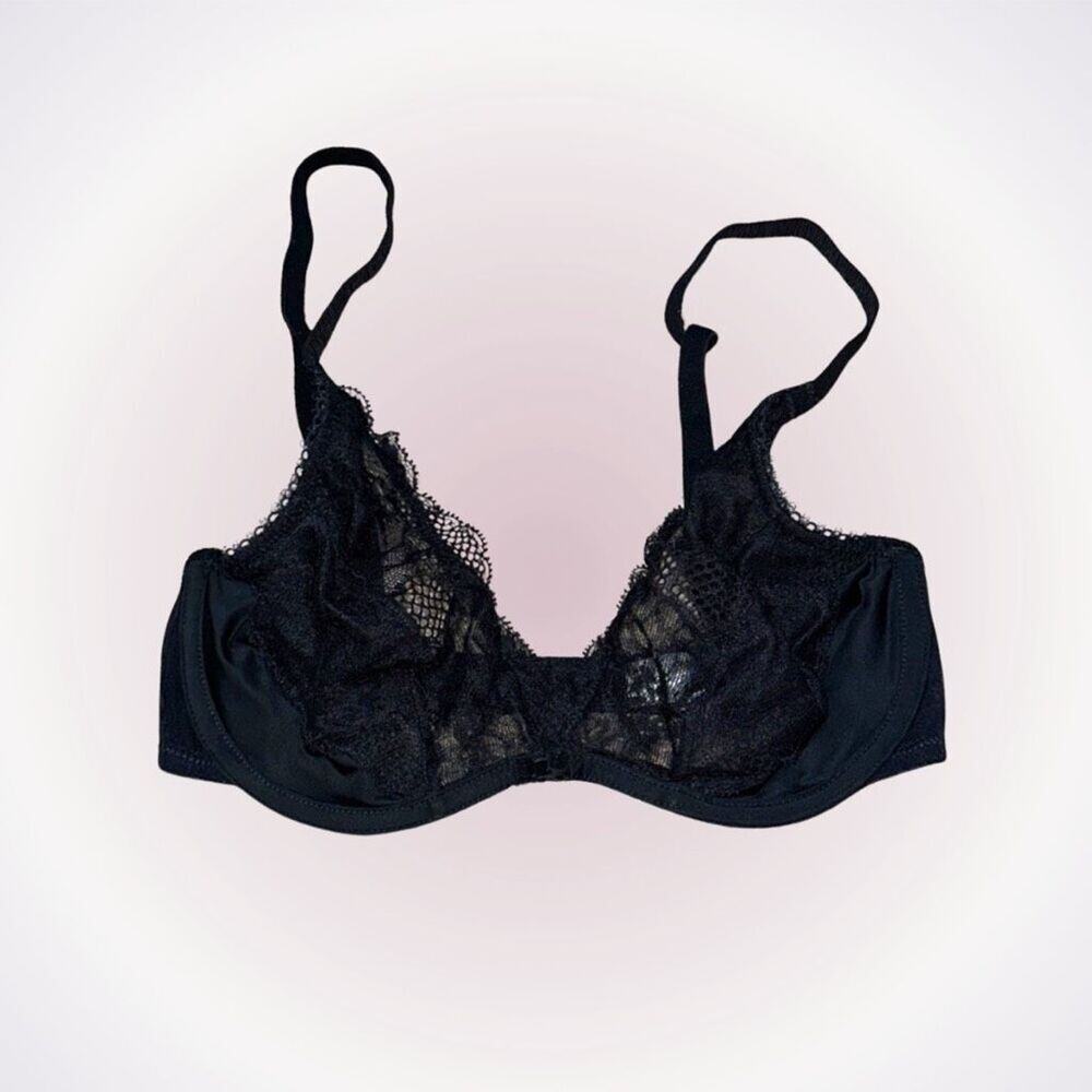 Wacoal Black Lace Underwire Bra | Sz 30D